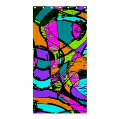 Abstract Art Squiggly Loops Multicolored Shower Curtain 36  X 72  (stall)  by EDDArt