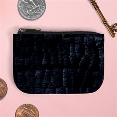 Black Burnt Wood Texture Mini Coin Purses by Amaryn4rt