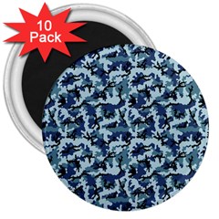 Navy Camouflage 3  Magnets (10 Pack)  by sifis