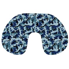 Navy Camouflage Travel Neck Pillows by sifis