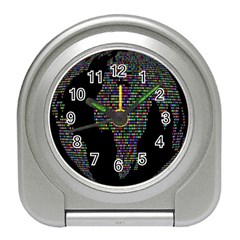 World Earth Planet Globe Map Travel Alarm Clocks by Amaryn4rt