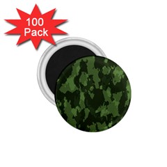 Camouflage Green Army Texture 1 75  Magnets (100 Pack)  by Simbadda