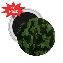 Camouflage Green Army Texture 2 25  Magnets (10 Pack)  by Simbadda