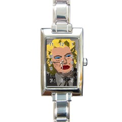 Happy Birthday Mr  President  Rectangle Italian Charm Watch by Valentinaart