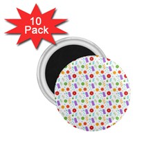 Decorative Spring Flower Pattern 1 75  Magnets (10 Pack)  by TastefulDesigns