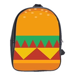 Burger Bread Food Cheese Vegetable School Bags(large)  by Simbadda