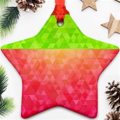 Colorful Abstract Triangles Pattern  Ornament (star) by TastefulDesigns