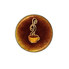 Coffee Drink Abstract Hat Clip Ball Marker (4 Pack) by Simbadda