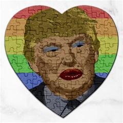 Donald Trump Jigsaw Puzzle (heart) by Valentinaart