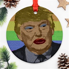 Donald Trump Round Ornament (two Sides) by Valentinaart