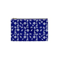 Seahorse Pattern Cosmetic Bag (small)  by Valentinaart