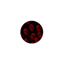 Sparkling Glitter Skulls Red 1  Mini Magnets by ImpressiveMoments