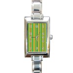 Lines Rectangle Italian Charm Watch Front