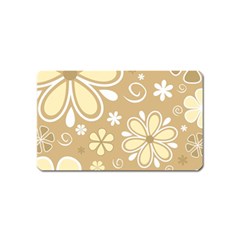 Flower Floral Star Sunflower Grey Magnet (name Card) by Mariart