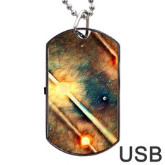 Light Space Dog Tag Usb Flash (one Side) by DeneWestUK