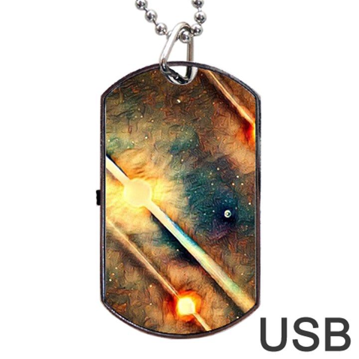 Light Space Dog Tag USB Flash (One Side)