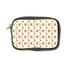 Flower Floral Sunflower Rose Star Red Green Coin Purse by Mariart