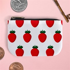 Fruit Strawberries Red Green Mini Coin Purses by Mariart