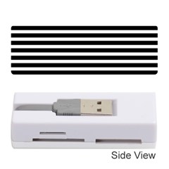 Horizontal Stripes Black Memory Card Reader (stick)  by Mariart