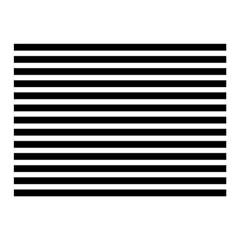 Horizontal Stripes Black Double Sided Flano Blanket (mini)  by Mariart