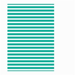 Horizontal Stripes Green Teal Small Garden Flag (two Sides) by Mariart