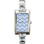 Zig zags pattern Rectangle Italian Charm Watch Front