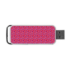 Red White And Blue Leopard Print  Portable Usb Flash (one Side) by PhotoNOLA