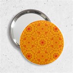 Solar mandala. Orange rangoli. 2.25  Handbag Mirror Front