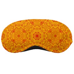 Solar Mandala  Orange Rangoli  Sleeping Mask by bunart