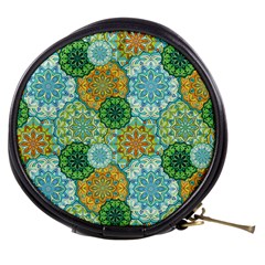 Forest Spirits  Green Mandalas  Mini Makeup Bag by bunart