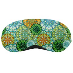 Forest Spirits  Green Mandalas  Sleeping Mask by bunart