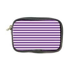 Horizontal Stripes Purple Coin Purse by Mariart