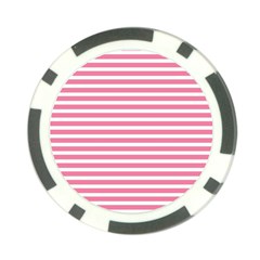 Horizontal Stripes Light Pink Poker Chip Card Guard by Mariart