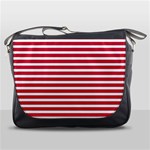 Horizontal Stripes Red Messenger Bags Front