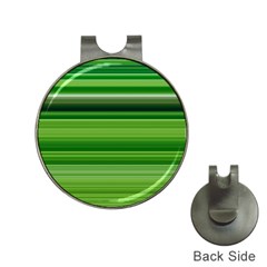 Horizontal Stripes Line Green Hat Clips With Golf Markers by Mariart