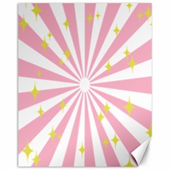 Hurak Pink Star Yellow Hole Sunlight Light Canvas 16  X 20   by Mariart