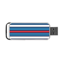 Martini Style Racing Tape Blue Red White Portable Usb Flash (one Side) by Mariart