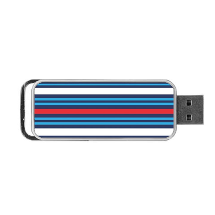 Martini Style Racing Tape Blue Red White Portable USB Flash (Two Sides)