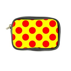 Polka Dot Red Yellow Coin Purse by Mariart