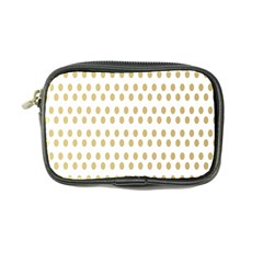 Polka Dots Gold Grey Coin Purse by Mariart