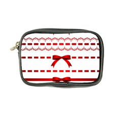 Ribbon Red Line Coin Purse by Mariart