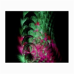 Pink And Green Shapes Make A Pretty Fractal Image Small Glasses Cloth by Simbadda