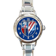 Shanghai Greenland Shenhua F C  Round Italian Charm Watch by Valentinaart