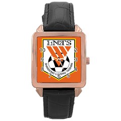 Shandong Luneng Taishan F C  Rose Gold Leather Watch  by Valentinaart