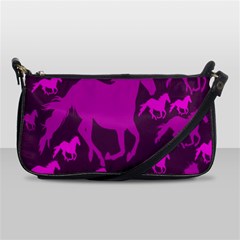 Pink Horses Horse Animals Pattern Colorful Colors Shoulder Clutch Bags by Simbadda