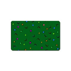 Green Abstract A Colorful Modern Illustration Magnet (name Card) by Simbadda