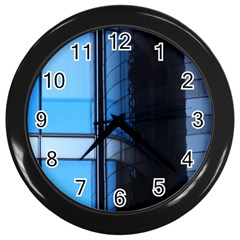 Modern Office Window Architecture Detail Wall Clocks (black) by Simbadda