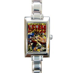 Western Thrillers Rectangle Italian Charm Watch by Valentinaart