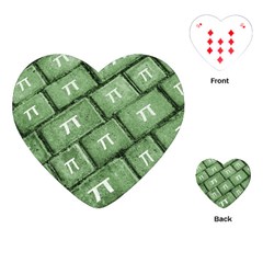 Pi Grunge Style Pattern Playing Cards (heart)  by dflcprints