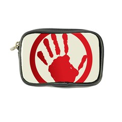 Bloody Handprint Stop Emob Sign Red Circle Coin Purse by Mariart